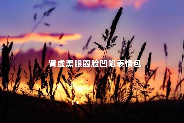 肾虚黑眼圈脸凹陷表情包