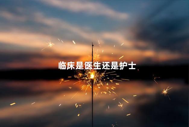 临床是医生还是护士