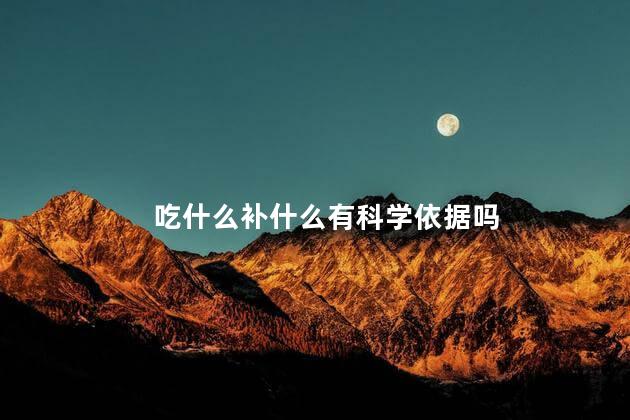 吃什么补什么有科学依据吗