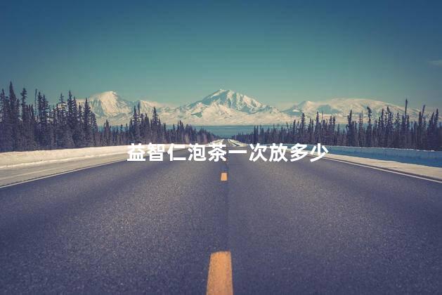 益智仁泡茶一次放多少