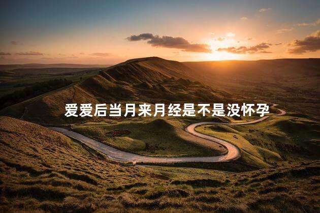 爱爱后当月来月经是不是没怀孕