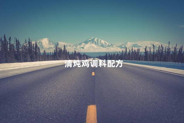 清炖鸡调料配方