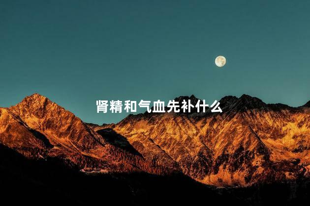 肾精和气血先补什么