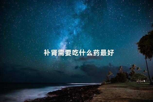补肾需要吃什么药最好