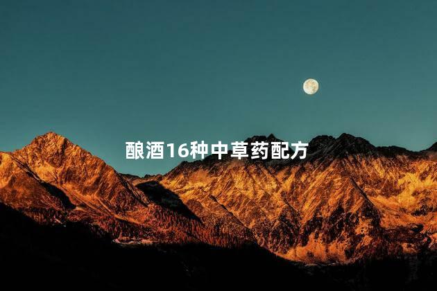 酿酒16种中草药配方