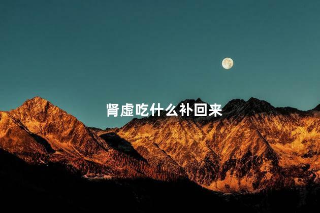 肾虚吃什么补回来