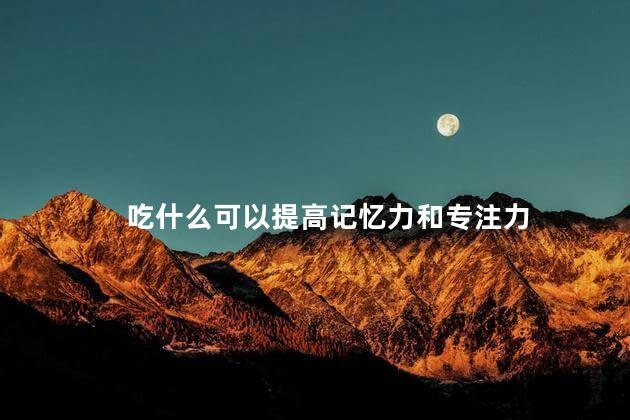 吃什么可以提高记忆力和专注力