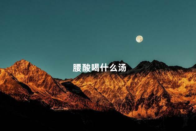 腰酸喝什么汤