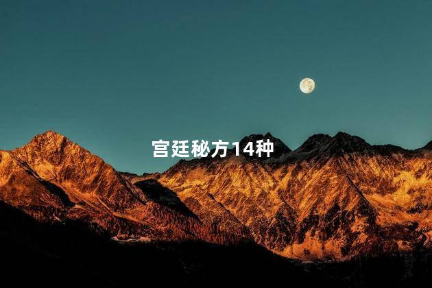 宫廷秘方14种