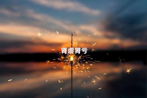 肾虚肾亏