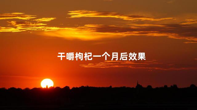 干嚼枸杞一个月后效果
