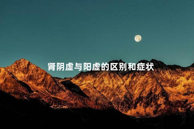 肾阴虚与阳虚的区别和症状