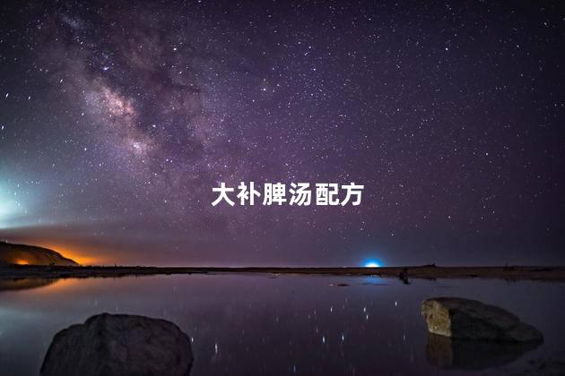 大补脾汤配方