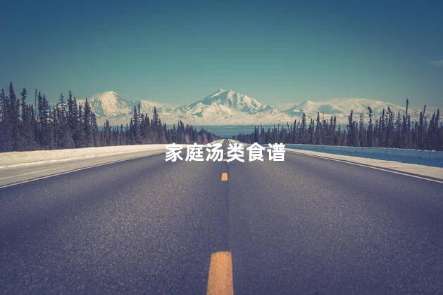 家庭汤类食谱