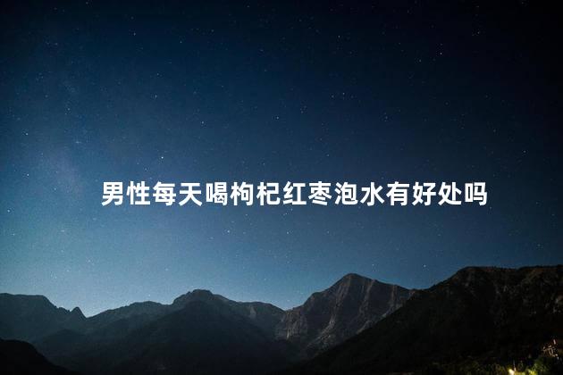 男性每天喝枸杞红枣泡水有好处吗
