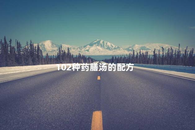 102种药膳汤的配方