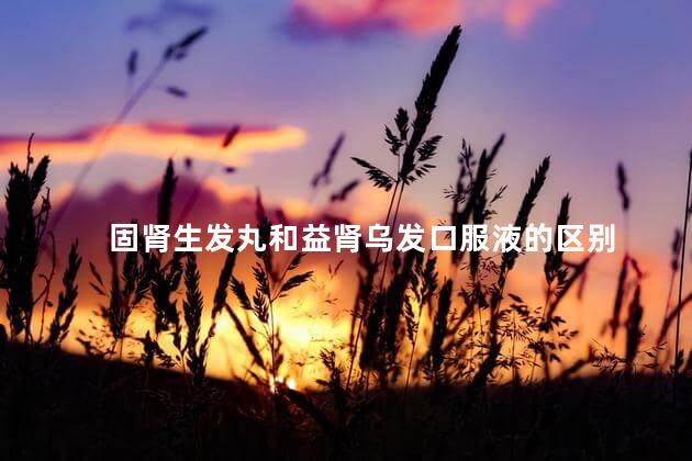 固肾生发丸和益肾乌发口服液的区别