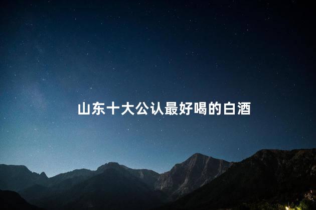 山东十大公认最好喝的白酒