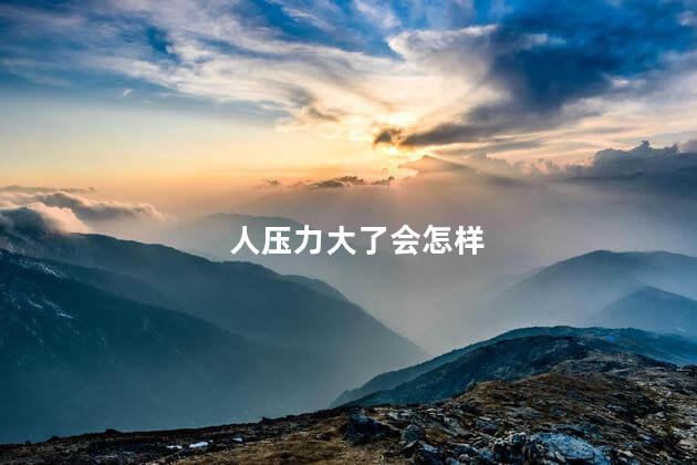 人压力大了会怎样