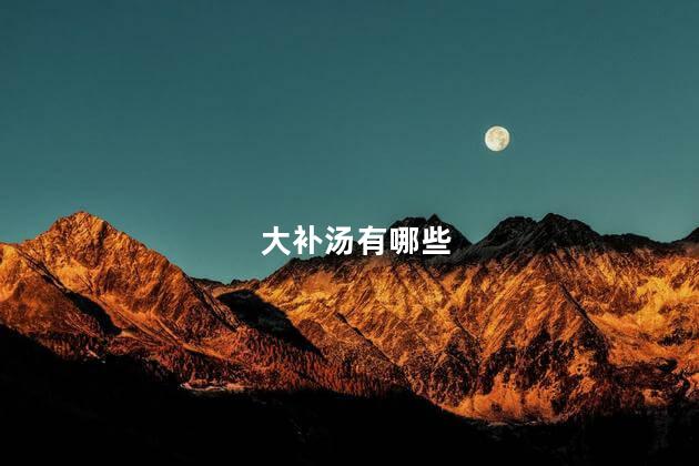 大补汤有哪些