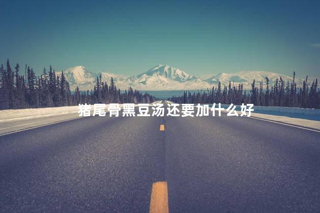 猪尾骨黑豆汤还要加什么好