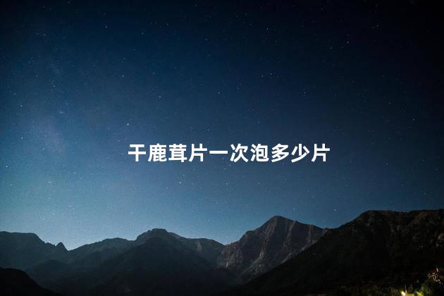 干鹿茸片一次泡多少片