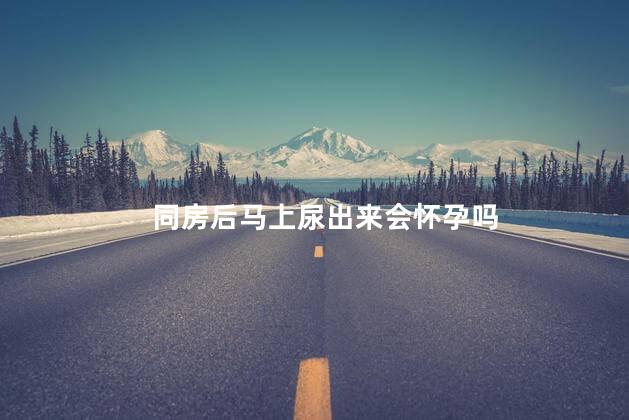 同房后马上尿出来会怀孕吗