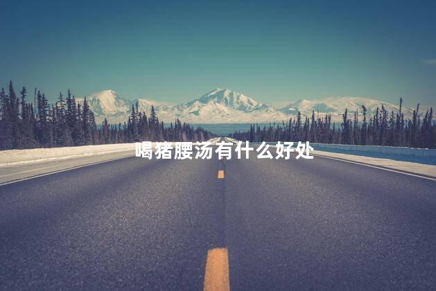 喝猪腰汤有什么好处
