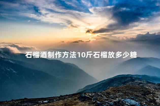 石榴酒制作方法10斤石榴放多少糖