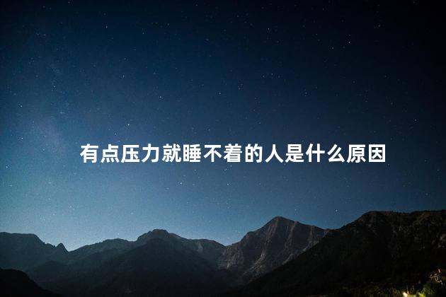 有点压力就睡不着的人是什么原因