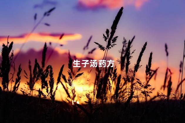 生子汤药方