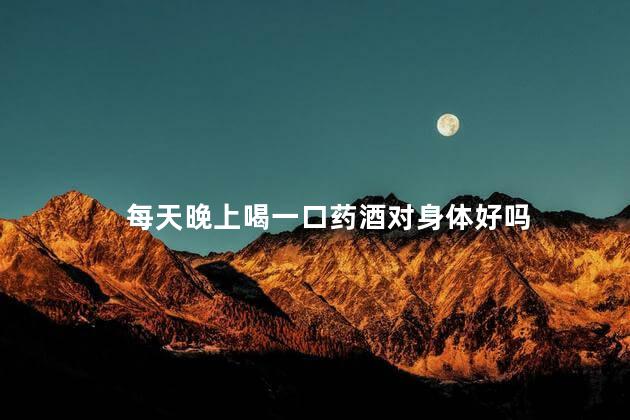 每天晚上喝一口药酒对身体好吗