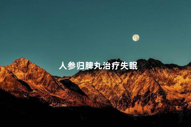 人参归脾丸治疗失眠