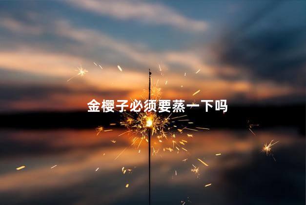 金樱子必须要蒸一下吗