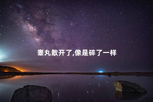 睾丸散开了,像是碎了一样