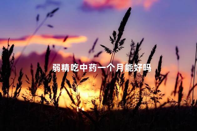 弱精吃中药一个月能好吗
