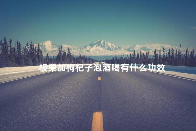 板栗加枸杞子泡酒喝有什么功效
