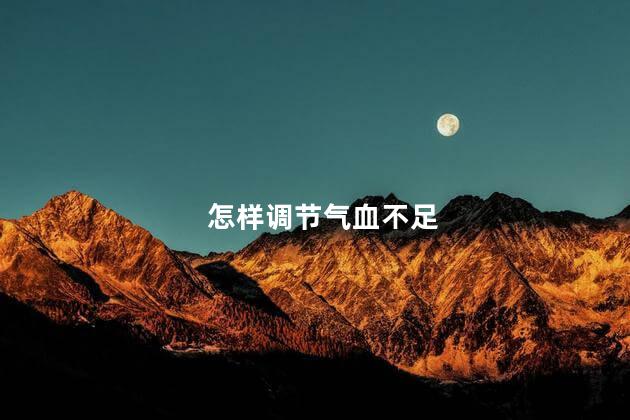怎样调节气血不足