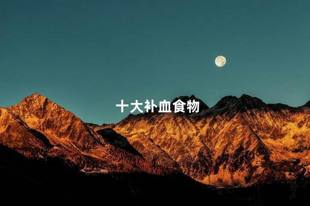 十大补血食物