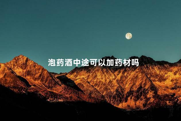 泡药酒中途可以加药材吗