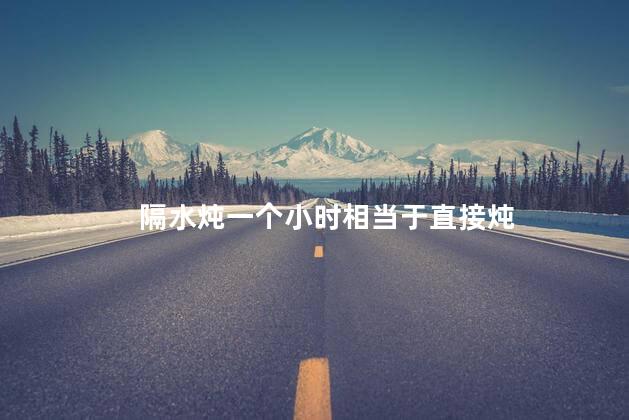 隔水炖一个小时相当于直接炖