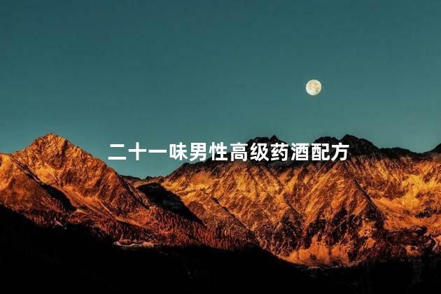 二十一味男性高级药酒配方