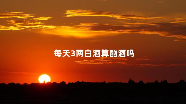 每天3两白酒算酗酒吗