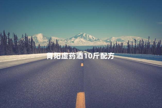 肾阳虚药酒10斤配方